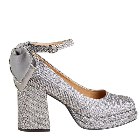 Torrid BETSEY JOHNSON SILVER BOW BACK HEEL size 7.5 (WW - WIDE WIDTH) NIB - Picture 5 of 15